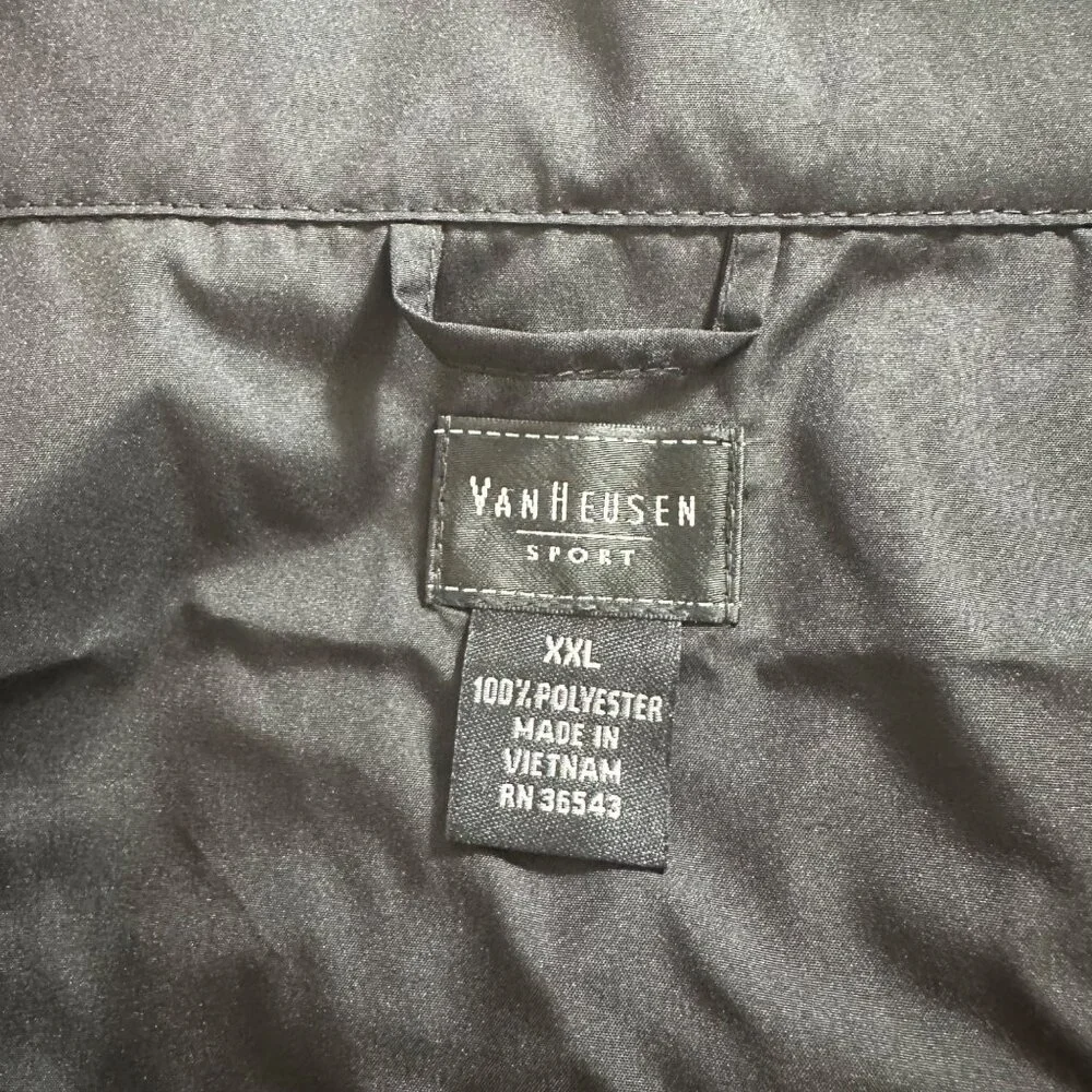 Van Heusen Sport Packable Hooded Windbreaker Jacket XXL Black Gorpcore Outdoor - Picture 3 of 8
